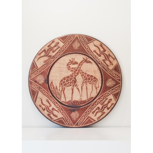 Wooden Platter - African Wood Carving