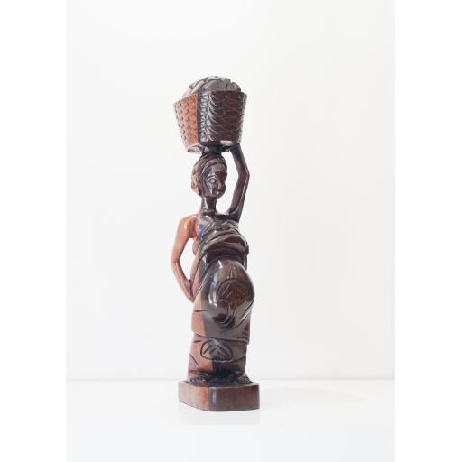 Village Woman - African Ebony Wood Carving